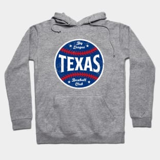 Texas Retro Big League Baseball - White Hoodie